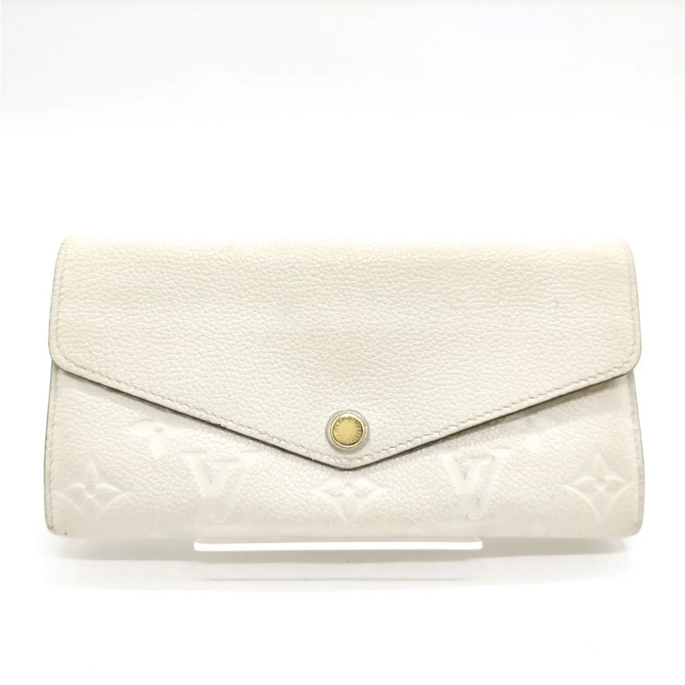 Louis Vuitton white Empreinte leather Sarah Wallet